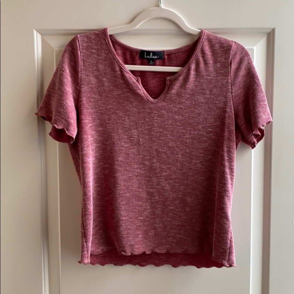 Lulus ribbed short sleeve too Sz-Lg